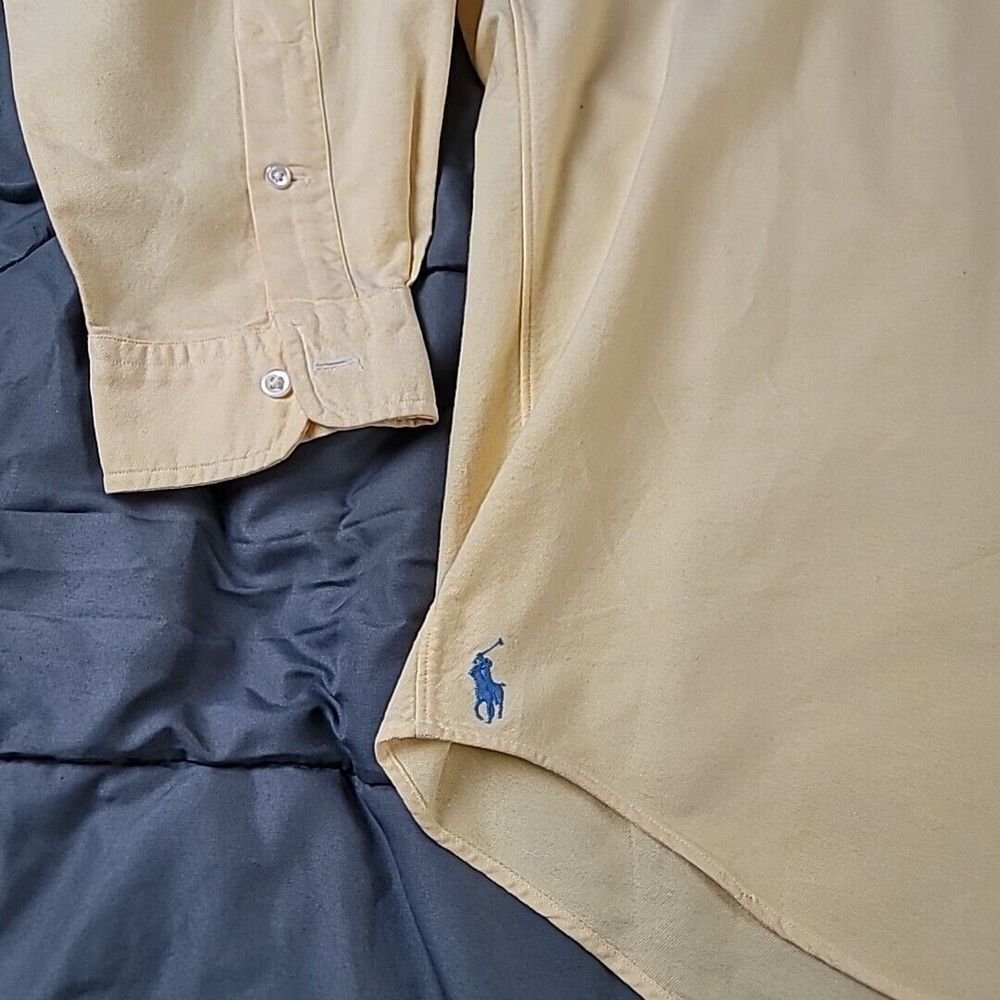 Ralph Lauren The Big Oxford Longsleeve Button-Up Shirt Blue Logo Mens Large Flaw - Picture 6 of 12